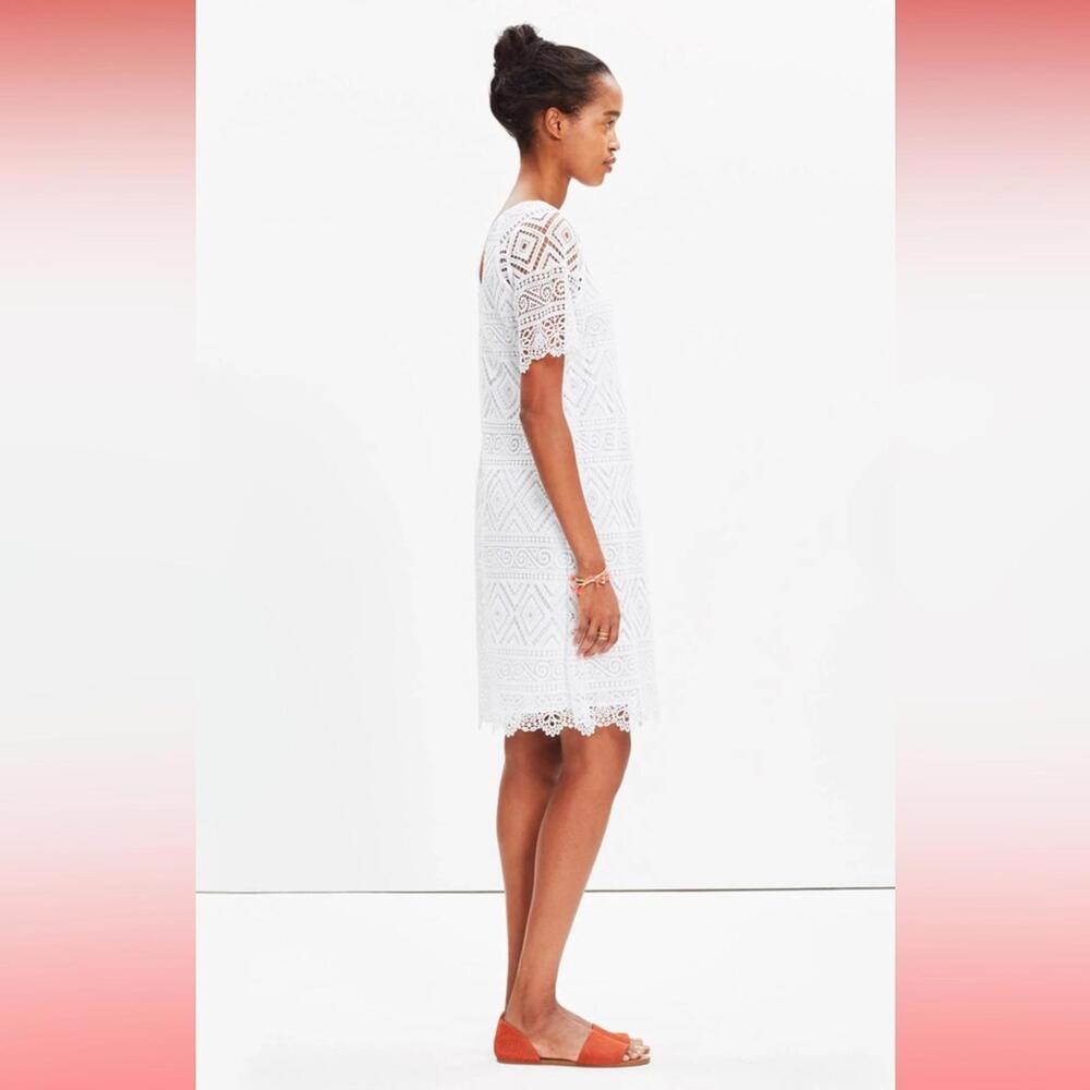 $158 Madewell Lyric White Crochet Lace Dress Size 2 - Picture 3 of 13